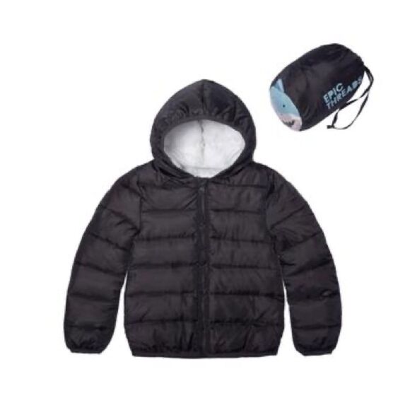 Epic Threads Packable Puffer Jacket & travel Bag Toddler Boys with Bag, 2 Pc Set - Picture 3 of 6